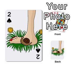 Barefoot in the grass Playing Cards 54 Designs  from ArtsNow.com Front - Spade2