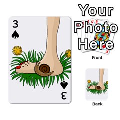 Barefoot in the grass Playing Cards 54 Designs  from ArtsNow.com Front - Spade3