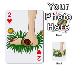 Barefoot in the grass Playing Cards 54 Designs  from ArtsNow.com Front - Heart2