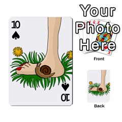 Barefoot in the grass Playing Cards 54 Designs  from ArtsNow.com Front - Spade10