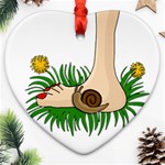 Barefoot in the grass Heart Ornament (2 Sides)