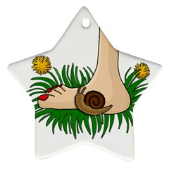 Barefoot in the grass Star Ornament (Two Sides)  from ArtsNow.com Back