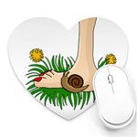 Barefoot in the grass Heart Mousepads