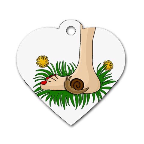 Barefoot in the grass Dog Tag Heart (Two Sides) from ArtsNow.com Front