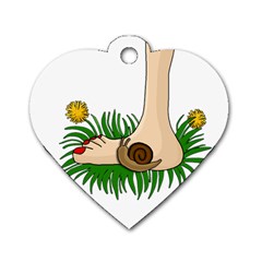 Barefoot in the grass Dog Tag Heart (Two Sides) from ArtsNow.com Front