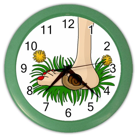 Barefoot in the grass Color Wall Clocks from ArtsNow.com Front