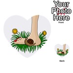 Barefoot in the grass Multi-purpose Cards (Heart) 