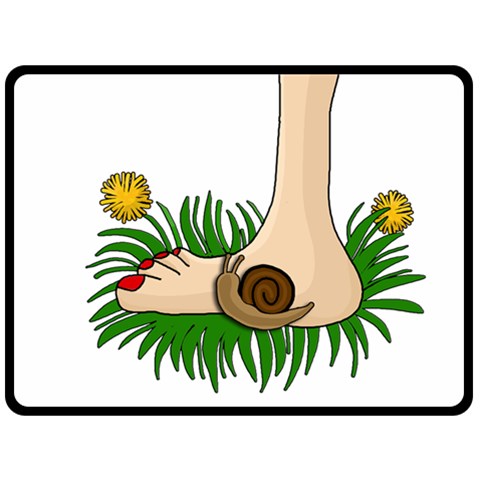 Barefoot in the grass Fleece Blanket (Large)  from ArtsNow.com 80 x60  Blanket Front