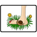 Barefoot in the grass Fleece Blanket (Large) 