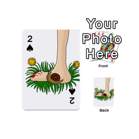 Barefoot in the grass Playing Cards 54 (Mini)  from ArtsNow.com Front - Spade2