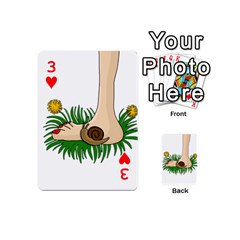 Barefoot in the grass Playing Cards 54 (Mini)  from ArtsNow.com Front - Heart3