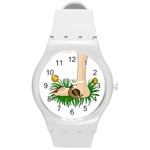 Barefoot in the grass Round Plastic Sport Watch (M)