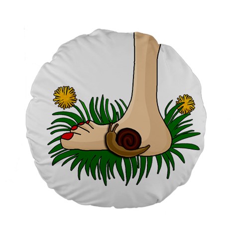 Barefoot in the grass Standard 15  Premium Round Cushions from ArtsNow.com Front
