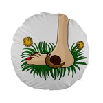 Barefoot in the grass Standard 15  Premium Round Cushions