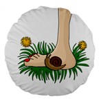 Barefoot in the grass Large 18  Premium Round Cushions