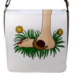 Barefoot in the grass Flap Messenger Bag (S)