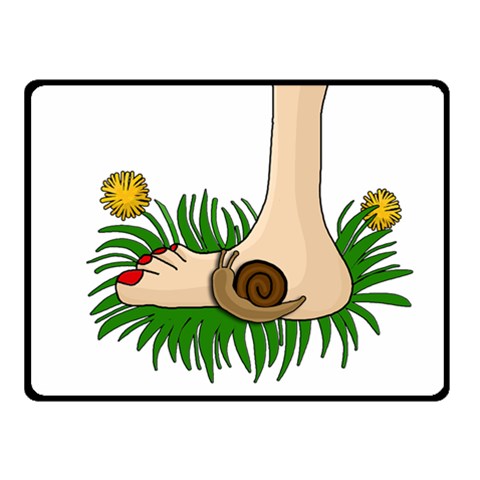 Barefoot in the grass Double Sided Fleece Blanket (Small)  from ArtsNow.com 45 x34  Blanket Front
