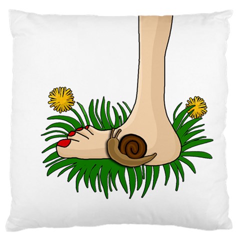 Barefoot in the grass Large Flano Cushion Case (One Side) from ArtsNow.com Front