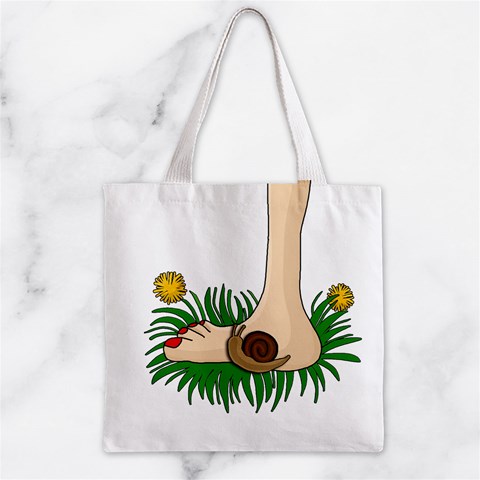 Barefoot in the grass Zipper Grocery Tote Bag from ArtsNow.com Front