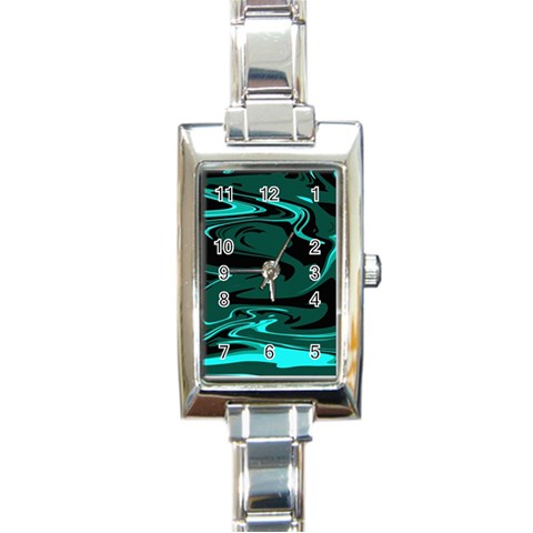Hauntedlagoon Rectangle Italian Charm Watch from ArtsNow.com Front
