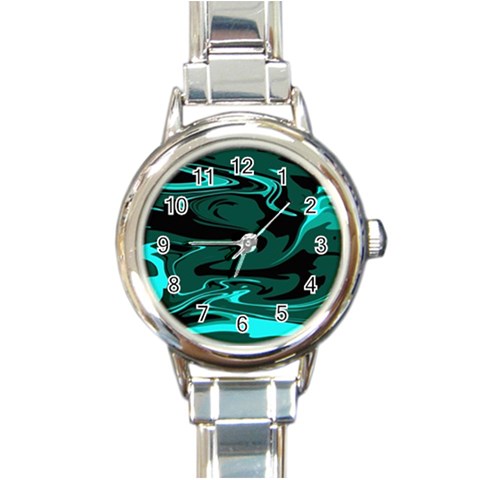 Hauntedlagoon Round Italian Charm Watch from ArtsNow.com Front