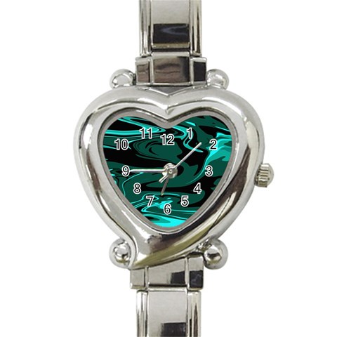 Hauntedlagoon Heart Italian Charm Watch from ArtsNow.com Front