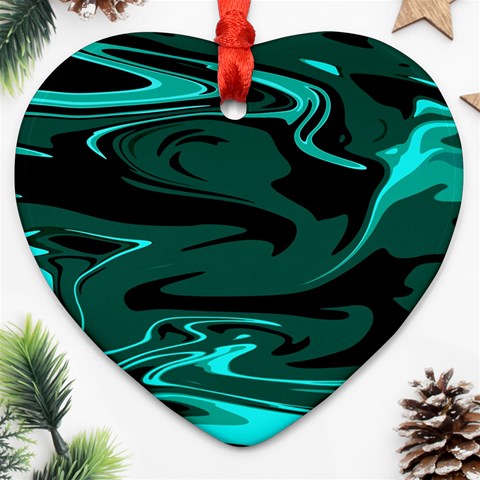 Hauntedlagoon Heart Ornament (2 Sides) from ArtsNow.com Front