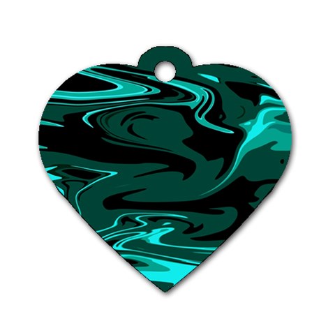 Hauntedlagoon Dog Tag Heart (Two Sides) from ArtsNow.com Front