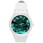 Hauntedlagoon Round Plastic Sport Watch (M)