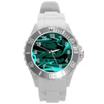 Hauntedlagoon Round Plastic Sport Watch (L)