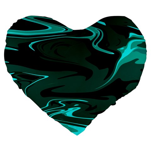 Hauntedlagoon Large 19  Premium Heart Shape Cushions from ArtsNow.com Front