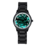 Hauntedlagoon Stainless Steel Round Watch