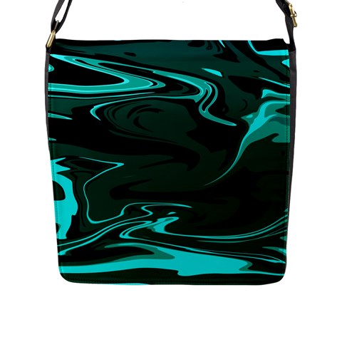 Hauntedlagoon Flap Messenger Bag (L)  from ArtsNow.com Front