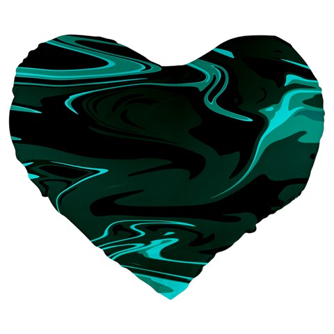 Hauntedlagoon Large 19  Premium Flano Heart Shape Cushions from ArtsNow.com Front