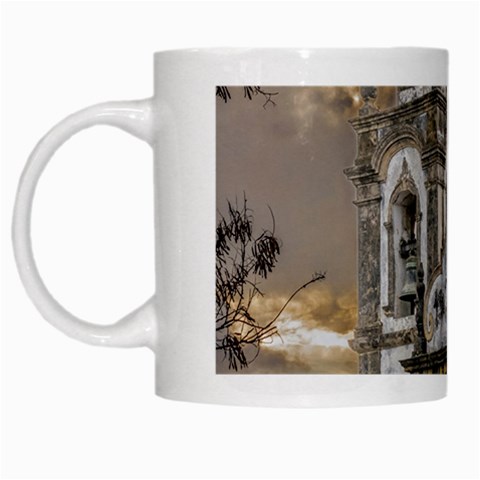Exterior Facade Antique Colonial Church Olinda Brazil White Mugs from ArtsNow.com Left