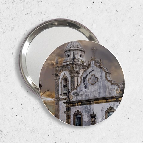 Exterior Facade Antique Colonial Church Olinda Brazil 2.25  Handbag Mirrors from ArtsNow.com Front