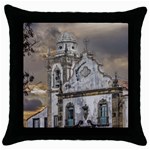 Exterior Facade Antique Colonial Church Olinda Brazil Throw Pillow Case (Black)