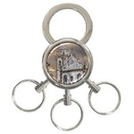 Exterior Facade Antique Colonial Church Olinda Brazil 3-Ring Key Chains