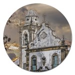 Exterior Facade Antique Colonial Church Olinda Brazil Magnet 5  (Round)