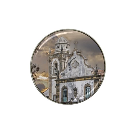 Exterior Facade Antique Colonial Church Olinda Brazil Hat Clip Ball Marker from ArtsNow.com Front
