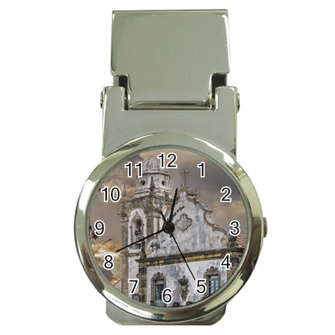 Exterior Facade Antique Colonial Church Olinda Brazil Money Clip Watches from ArtsNow.com Front