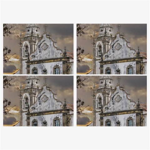 Exterior Facade Antique Colonial Church Olinda Brazil Belt Buckles from ArtsNow.com Front