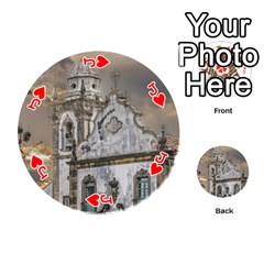 Jack Exterior Facade Antique Colonial Church Olinda Brazil Playing Cards 54 (Round)  from ArtsNow.com Front - HeartJ