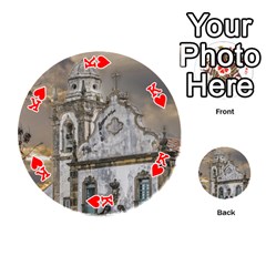 King Exterior Facade Antique Colonial Church Olinda Brazil Playing Cards 54 (Round)  from ArtsNow.com Front - HeartK