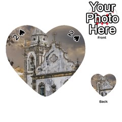 Exterior Facade Antique Colonial Church Olinda Brazil Playing Cards 54 (Heart)  from ArtsNow.com Front - Spade2