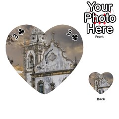 Exterior Facade Antique Colonial Church Olinda Brazil Playing Cards 54 (Heart)  from ArtsNow.com Front - Club3