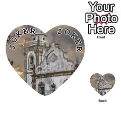 Exterior Facade Antique Colonial Church Olinda Brazil Playing Cards 54 (Heart)  from ArtsNow.com Front - Joker1