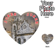 Exterior Facade Antique Colonial Church Olinda Brazil Playing Cards 54 (Heart)  from ArtsNow.com Front - Joker2