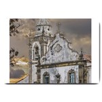 Exterior Facade Antique Colonial Church Olinda Brazil Large Doormat 