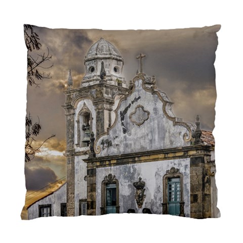 Exterior Facade Antique Colonial Church Olinda Brazil Standard Cushion Case (One Side) from ArtsNow.com Front